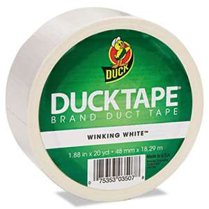 SHURTECH Colored Duct Tape, 9 mil, 1.88" x 20 yds, 3" Core, White