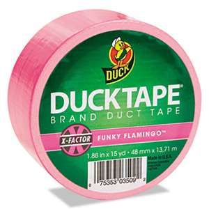 SHURTECH Colored Duct Tape, 9 mil, 1.88" x 15 yds, 3" Core, Neon Pink