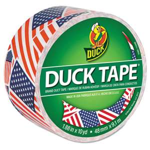SHURTECH Colored Duct Tape, 9 mil, 1.88" x 10 yds, 3" Core, US Flag