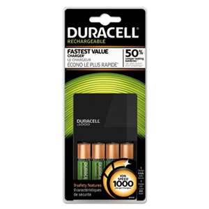 Duracell CEF14 ION SPEED 1000 Advanced Charger, Includes 4 AA NiMH Batteries