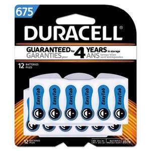 Duracell DA675B12ZMR0 Button Cell Hearing Aid Battery #675, 12/Pk