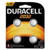 Duracell DL2032B4PK Lithium Medical Battery, 3V, 2032, 4/Pk