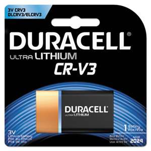 Duracell DLCRV3B Ultra High Power Lithium Battery, CRV3, 3V