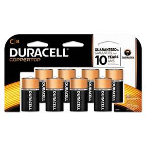 Duracell MN14RT8Z CopperTop Alkaline Batteries with Duralock Power Preserve Technology, C, 8/Pk