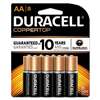 Duracell MN1500B8Z CopperTop Alkaline Batteries with Duralock Power Preserve Technology, AA, 8/Pk