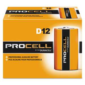 Duracell PC1300 Procell Alkaline Batteries, D, 12/Box