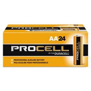 Duracell PC1500BKD Procell Alkaline Batteries, AA, 24/Box