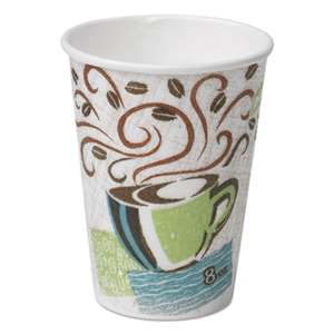 DIXIE FOOD SERVICE Hot Cups, Paper, 8oz, Coffee Dreams Design, 500/Carton