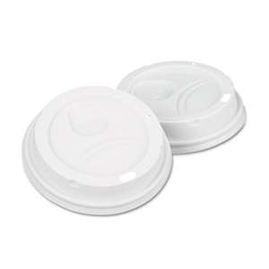 DIXIE FOOD SERVICE Dome Drink-Thru Lids,10-16 oz Perfectouch;12-20 oz WiseSize Cup, White, 50/Pack