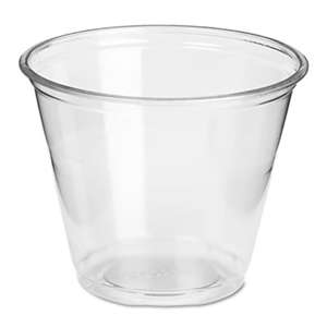 DIXIE FOOD SERVICE Clear Plastic PETE Cups, Cold, 9oz, Regular Size, 50/Pack, 20 Packs/Carton