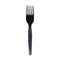 DIXIE FOOD SERVICE Plastic Cutlery, Heavy Mediumweight Forks, Black, 1000/Carton