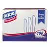 DIXIE FOOD SERVICE Plastic Cutlery, Heavyweight Knives, White, 100/Box