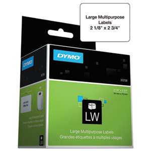 DYMO 30332 LabelWriter Multipurpose Labels, 1 x 1, White, 750 Labels/Roll