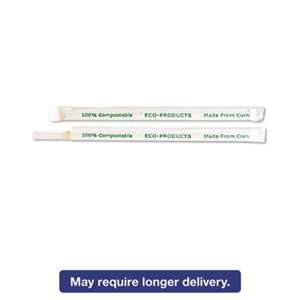 ECO-PRODUCTS,INC. 7.75" Clear Wrapped Straw - Case, 400/PK, 24 PK/CT