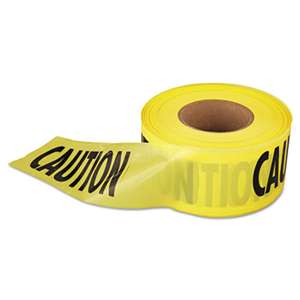 EMPIRE LEVEL Caution Barricade Tape, 3" x 1000ft, Yellow/Black