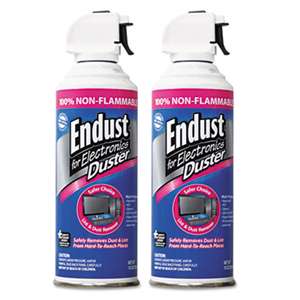 Endust 248050 Compressed Gas Duster, 2 10oz Cans/Pack