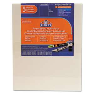 ELMER'S PRODUCTS, INC. White Pre-Cut Foam Board Multi-Packs, 8 x 10, 5/PK
