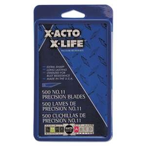 HUNT MFG. No. 11 Bulk Pack Blades for X-Acto Knives, 500/Box