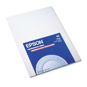 EPSON AMERICA, INC. Premium Photo Paper, 68 lbs., High-Gloss, 11-3/4 x 16-1/2, 20 Sheets/Pack