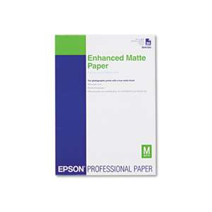 EPSON AMERICA, INC. Ultra Premium Matte Presentation Paper, 11-3/4 x 16-1/2, White, 50/Pack