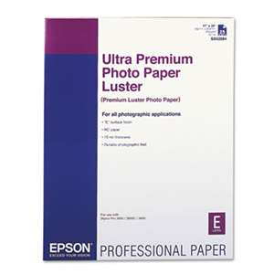 EPSON AMERICA, INC. Ultra Premium Photo Paper, Luster, 17 x 22, 25 Sheets/Pack