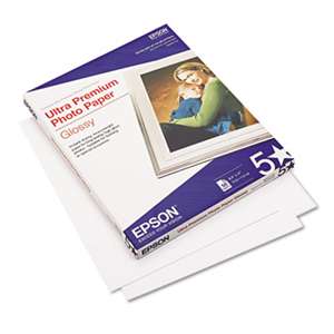 EPSON AMERICA, INC. Ultra-Premium Glossy Photo Paper, 79 lbs., 8-1/2 x 11, 50 Sheets/Pack