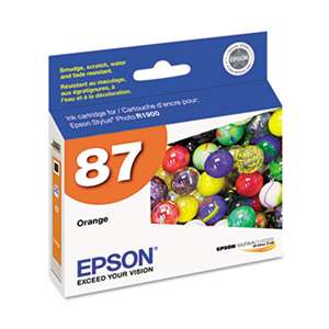 EPSON AMERICA, INC. T087920 (87) UltraChrome Hi-Gloss 2 Ink, Orange