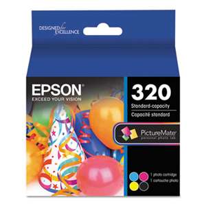 EPSON AMERICA, INC. T320P PictureMate 400 Print Pack, Black/Cyan/Magenta/Yellow Ink & Photo Paper