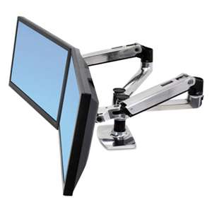 ERGOTRON INC LX Dual Side-by-Side Arm for WorkFit-D Sit-Stand Desk