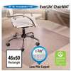 E.S. ROBBINS 46x60 Rectangle Chair Mat, Multi-Task Series AnchorBar for Carpet up to 3/8"