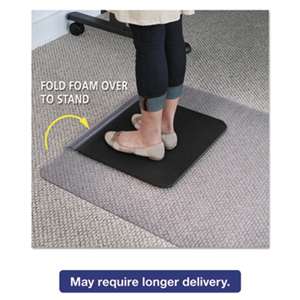 E.S. ROBBINS Sit or Stand Mat for Carpet or Hard Floors, 36 x 53 with Lip, Clear/Black