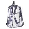 EASTSPORT, INC. Backpack, PVC Plastic, 12 1/2 x 5 1/2 x 17 1/2, Clear/Black