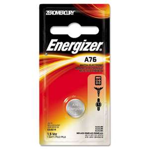 Energizer A76BPZ Watch/Electronic Battery, Alkaline, A76, 1.5V, MercFree