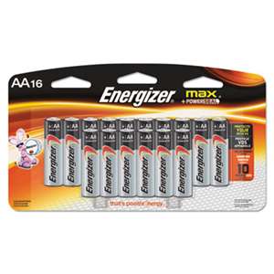 Energizer E91LP16 MAX Alkaline Batteries, AA, 16 Batteries/Pack