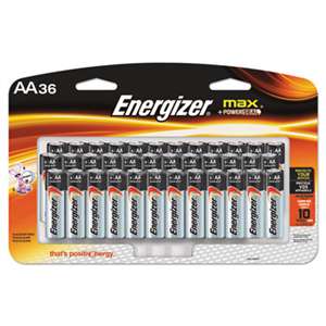 Energizer E91SBP36H MAX Alkaline Batteries, AA, 36 Batteries/Pack