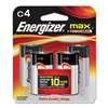 Energizer E93BP4 MAX Alkaline Batteries, C, 4 Batteries/Pack