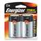 Energizer E95BP2 MAX Alkaline Batteries, D, 2 Batteries/Pack