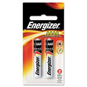 Energizer E96BP2 MAX Alkaline Batteries, AAAA, 2 Batteries/Pack