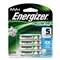 Energizer NH12BP4 NiMH Rechargeable Batteries, AAA, 4 Batteries/Pack