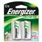 Energizer NH35BP2 NiMH Rechargeable Batteries, C, 2 Batteries/Pack