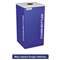 EXCELL METAL PRODUCTS CO Kaleidoscope Collection Recycling Receptacle, 24gal, Royal Blue