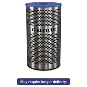 EXCELL METAL PRODUCTS CO Stainless Steel Recycle Receptacle, 33gal, Stainless Steel