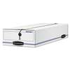 FELLOWES MFG. CO. LIBERTY Basic Storage Box, Check/Voucher, 9 x 14 1/4 x 4, White/Blue, 12/Carton