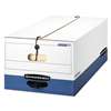FELLOWES MFG. CO. LIBERTY Heavy-Duty Strength Storage Box, Legal, White/Blue, 4/Carton