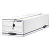 FELLOWES MFG. CO. LIBERTY Basic Storage Box, Record Form, 8 3/4 x 23 3/4 x 7, White/Blue, 12/CT
