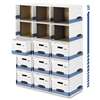 FELLOWES MFG. CO. File/Cube Box Shell, Legal/Letter, 12 x 15 x 10, White/Blue