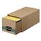 FELLOWES MFG. CO. Super STOR/DRAWER Steel Plus Storage Box, Legal, Kraft/Green, 6/Carton