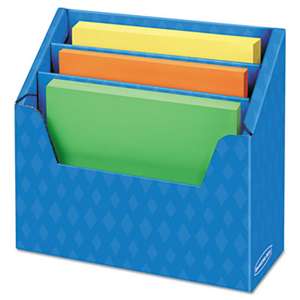 FELLOWES MFG. CO. Folder Holder with Compartment Organizer, 12 1/2 x 9 x 5 5/8, Blue