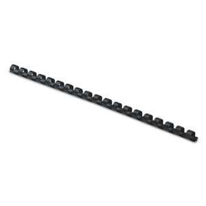 FELLOWES MFG. CO. Plastic Comb Bindings, 1/4" Diameter, 20 Sheet Capacity, Black, 100 Combs/Pack