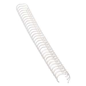 FELLOWES MFG. CO. Wire Bindings, 3/8" Diameter, 80 Sheet Capacity, White, 25/Pack